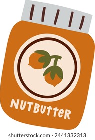 Nut Butter Can Vector Illustration