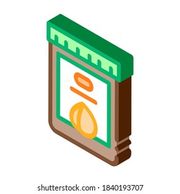 nut butter jar icon vector. isometric nut butter jar sign. color isolated symbol illustration