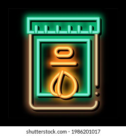 nut butter jar neon light sign vector. Glowing bright icon nut butter jar sign. transparent symbol illustration