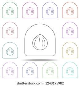 nut in chocolate line icon. Elements of Chocolate in multi color style icons. Simple icon for websites, web design, mobile app, info graphics