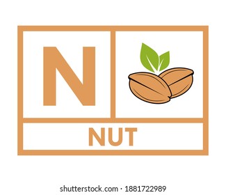 Nut design logo template illustration