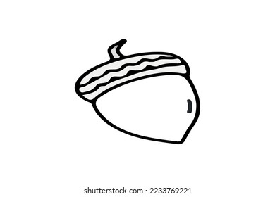 nut draw vector black and white