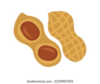 nut flat icon Allergen food. Vector illustration