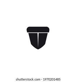 Nut flat icon. Simple style hazel-nut farm poster background symbol. Logo design element. T-shirt printing. Vector for sticker.