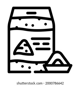 nut flour gluten free line icon vector. nut flour gluten free sign. isolated contour symbol black illustration