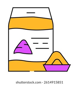 nut flour gluten free line icon vector. nut flour gluten free sign. isolated symbol illustration