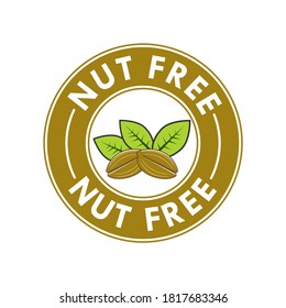 Nut free badge logo temlate illustration