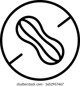 nut free black outline icon