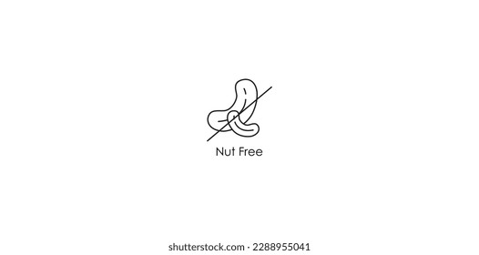 Nut free icon vector illustration 