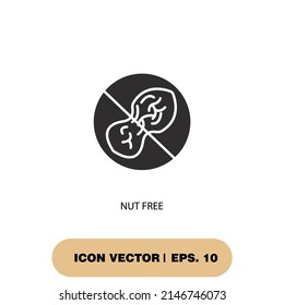 nut free icons  symbol vector elements for infographic web
