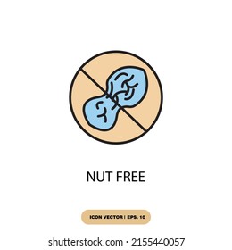símbolo de iconos libres de nueces elementos vectoriales para web infográfica