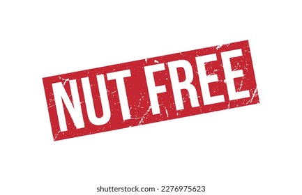 Nut Free Rubber Stamp Seal Vector