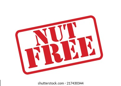 NUT FREE Rubber Stamp vector over a white background.