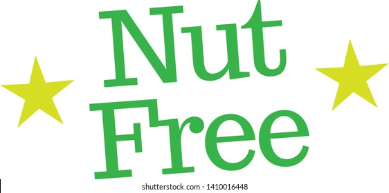 NUT FREE stamp on white
