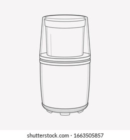 Nut grinder icon line element. Vector illustration of nut grinder icon line isolated on clean background for your web mobile app logo design.