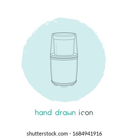 Nut grinder icon line element. Vector illustration of nut grinder icon line isolated on clean background for your web mobile app logo design.