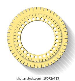 Nut, Hex, cogwheel, tire - technic element for web design.