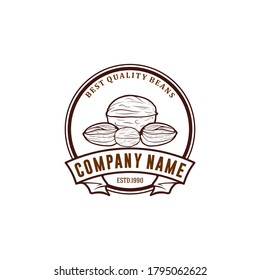 Diseño del logo de la casa de las nueces en fondo blanco