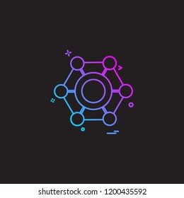 Nut icon design vector 