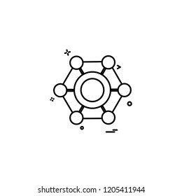 Nut icon design vector 