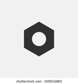 Nut icon illustration isolated vector sign symbol