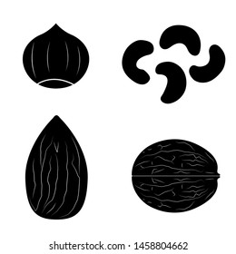 Nut icon, logo isolated on white background