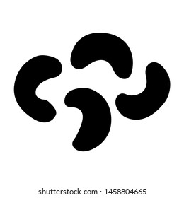 Nut icon, logo isolated on white background