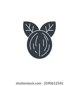Nut icon symbol vector illustration isolated on white background