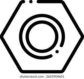 nut icon. Thin Linear Style Design Isolated On White Background