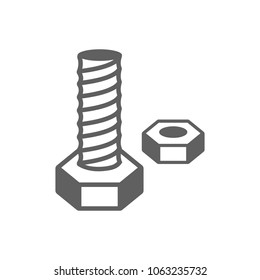 Nut icon in trendy flat style isolated on white background. Symbol for your web site design, logo, app, UI. Vector illustration, EPS