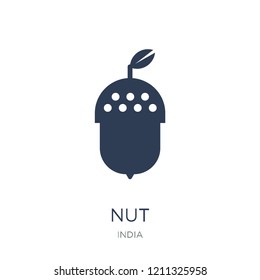Nut icon. Trendy flat vector Nut icon on white background from india collection, vector illustration can be use for web and mobile, eps10