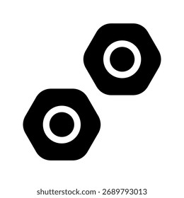 Nut Icon Vector Symbol Design Illustration