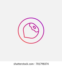 Nut  icon.gradient illustration isolated vector sign symbol