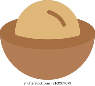 nut illustration on a transparent background. Premium quality symmbols. Line Color vector icons for concept and graphic design.