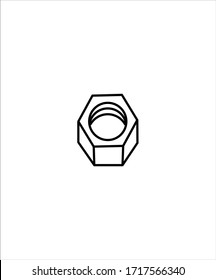 icono de la línea de tuerca,icono de la mejor línea vectorial.