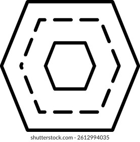 Nut Line Vector Icon Design