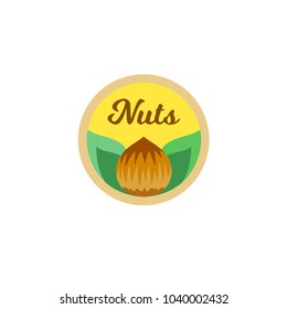 Nut logo design colorful vector