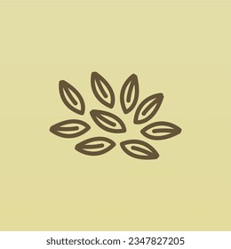 Nut logo design concept template. Food logo design.  Nut logo template
