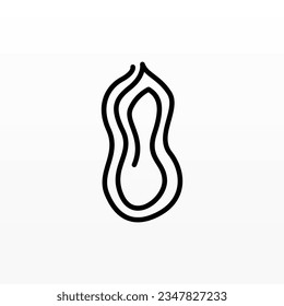 Design-Design-Vorlage für Nut-Logo. Logo-Design für Lebensmittel.  Nut-Logo-Vorlage