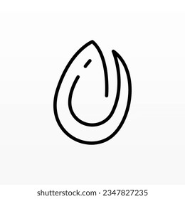 Nut logo design concept template. Food logo design.  Nut logo template