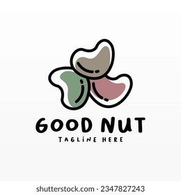 Nut logo design concept template. Food logo design.  Nut logo template