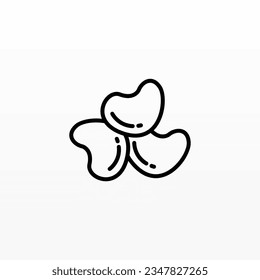 Nut logo design concept template. Food logo design.  Nut logo template