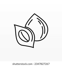 Nut logo design concept template. Food logo design.  Nut logo template
