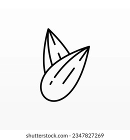 Nut logo design concept template. Food logo design.  Nut logo template