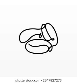 Nut logo design concept template. Food logo design.  Nut logo template