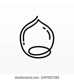 Plantilla de concepto de diseño de logotipo de tuercas. Diseño del logotipo de la comida.  Plantilla de logotipo de tuercas