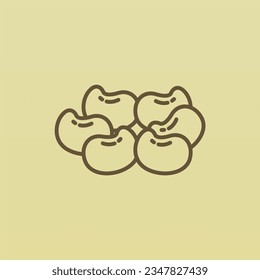 Nut logo design concept template. Food logo design.  Nut logo template