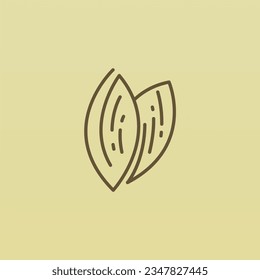 Nut logo design concept template. Food logo design.  Nut logo template
