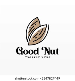 Nut logo design concept template. Food logo design.  Nut logo template