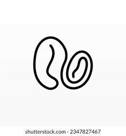 Nut logo design concept template. Food logo design.  Nut logo template